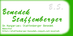 benedek staffenberger business card